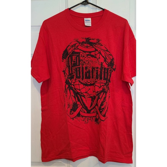 Polarity Band T shirt Red L punk tee short sleeve red - Picture 1 of 2